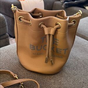 Marc Jacobs Camel Bucket Bag with Gold Accents